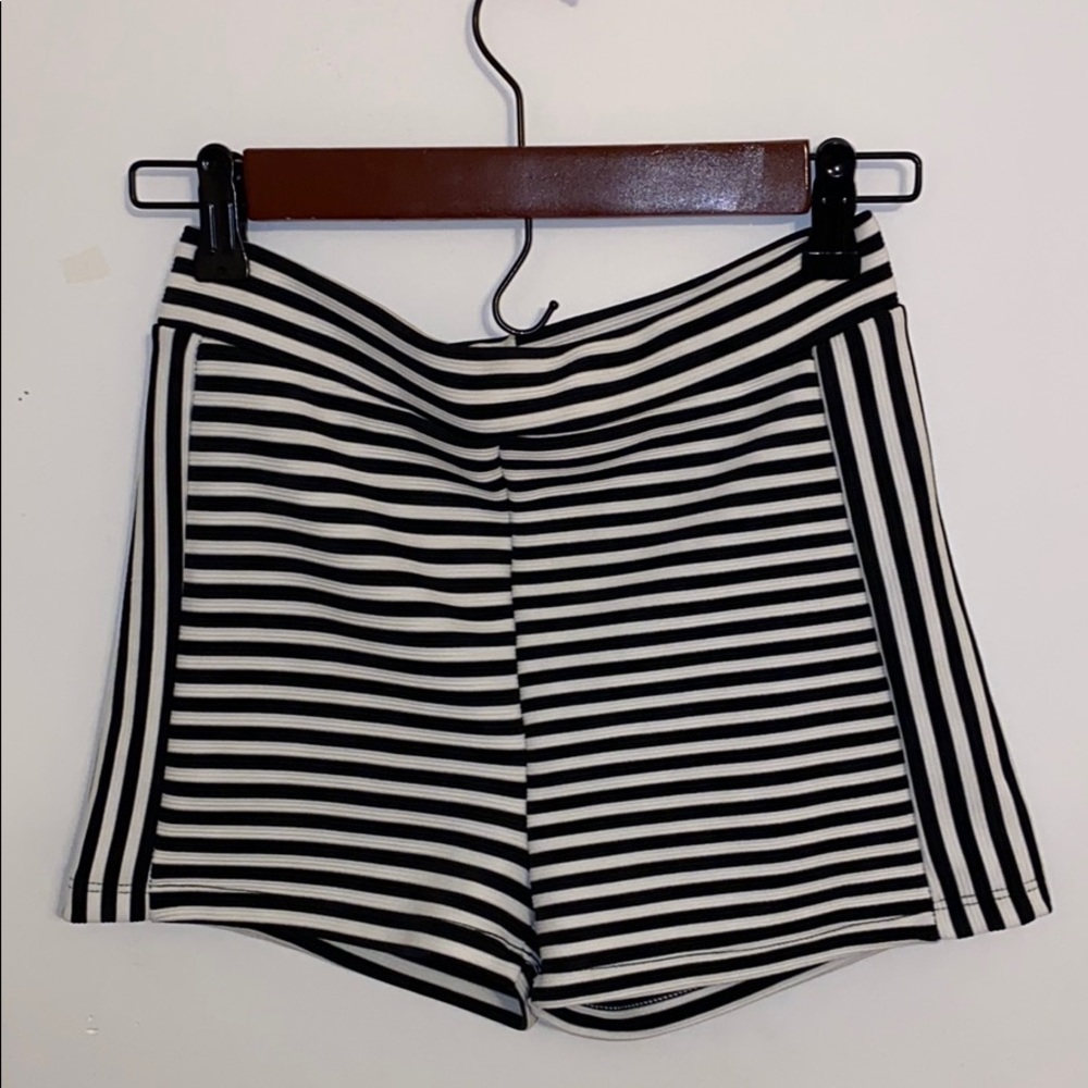 Charlotte Russe striped high-rise knit shorts
